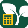 一个绿色背景的乐虎集团程序图标和代表黄色计算器和白色植物的图标